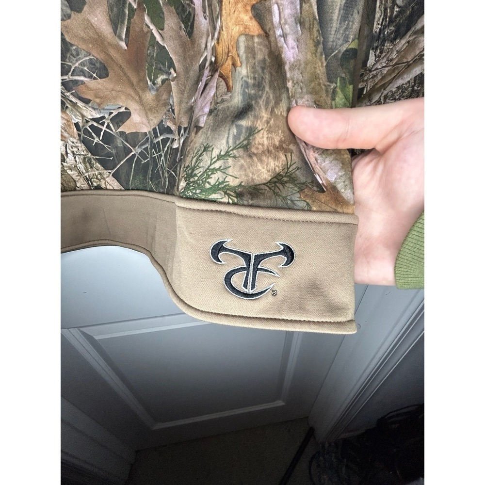 True Timber Camo Hunting Quarter Zip Pullover Sweatshirt Sz Mens Medium - Picture 4 of 8